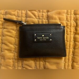 Kate Spade Black Leather Pocket Wallet